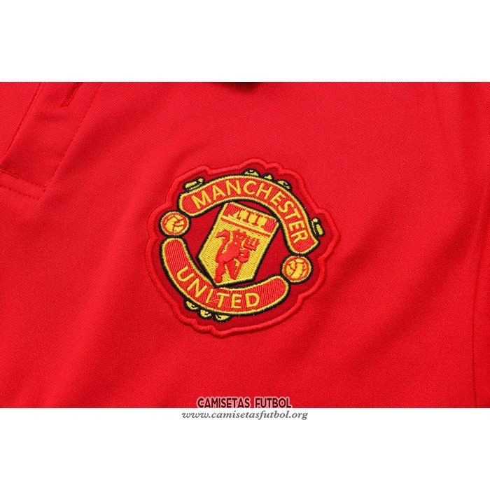 Camiseta Polo del Manchester United 2021/2022 Rojo